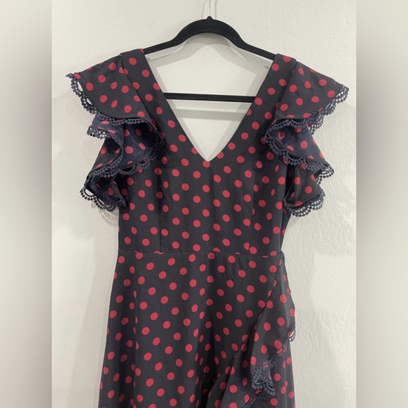 NWT BB Dakota Polka Dot Ruffled Dress Sz 4 - Picture 5 of 9